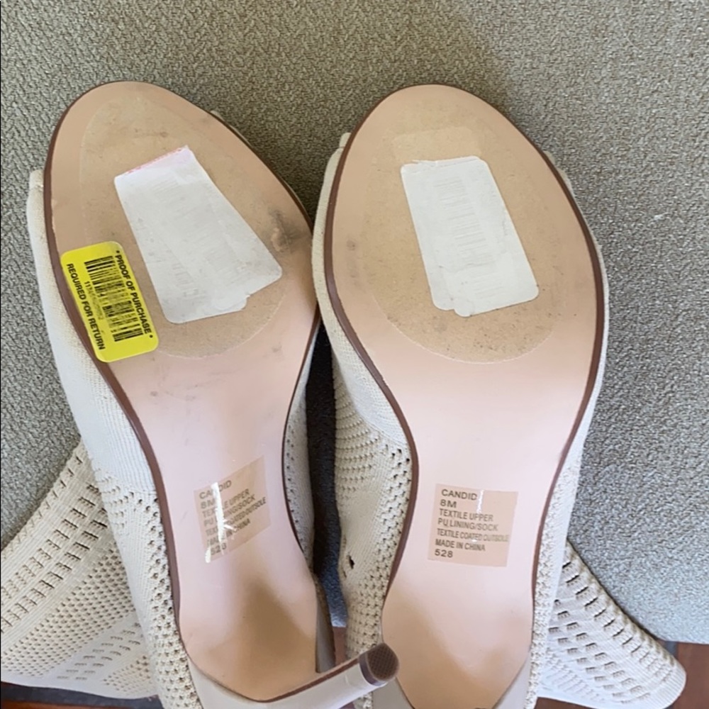 Steve Madden Nude Candid Knit Peep Toe Heels - Picture 7 of 8